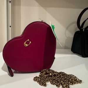 Coach mini heart bag